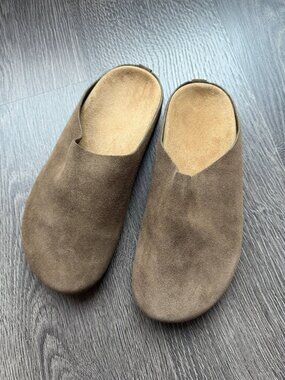 The Row Hugo Suede Clogs SAMPLE 38